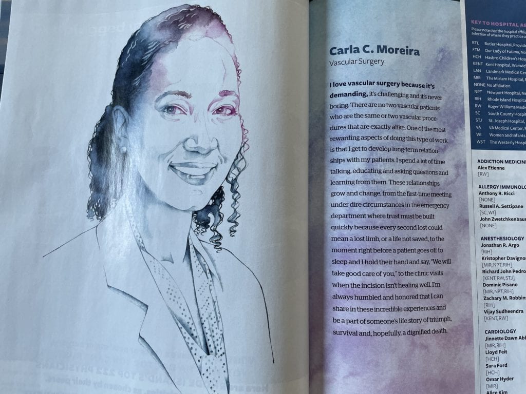 carla moreira in RI Monthly Top Doc 2021 issue